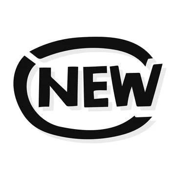 New icon with oval shape vector illustration Stock Illustration