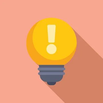 New idea bulb icon flat vector. Help therapy work Stock Illustration