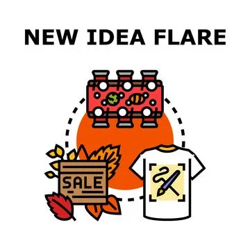 New idea development process generating business success Illustrazione stock