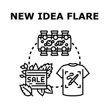 New idea development process generating business success Illustrazione stock