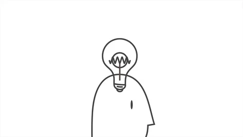New Idea. The emergence of ideas in men. Idea motion. Stock Footage 106820417
