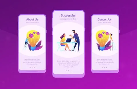 New idea engineering app interface template. Stock Illustration