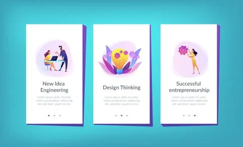 New idea engineering app interface template. Stock Illustration