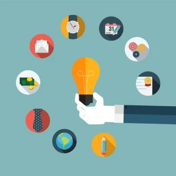 New Idea Flat Concept Vector Illustration Illustrazione stock