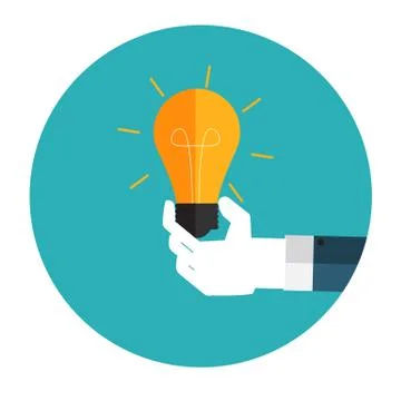 New Idea Flat Concept Vector Illustration Stock Illustration