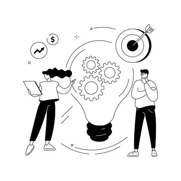 New idea generation abstract concept vector illustration. Stock Illustration