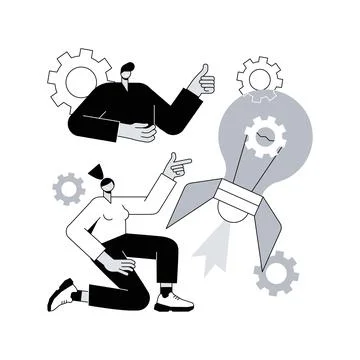 New idea generation abstract concept vector illustration. Stock Illustration