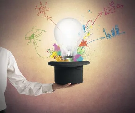 New idea from hat Stock Photos