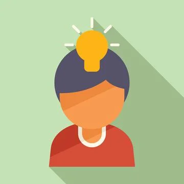 New idea icon flat vector. Business solution Stock Illustration