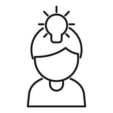 New idea icon outline vector. Business solution 스톡 일러스트