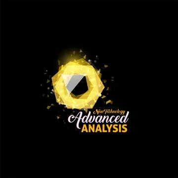 New idea, light bulb abstract vector icon. Isolated yellow color polygons shape Stock Illustration