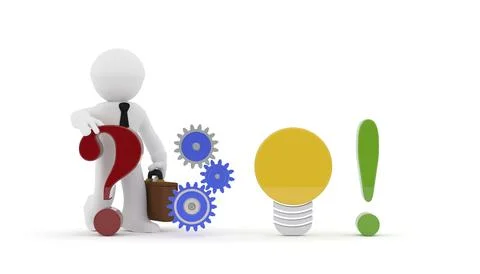 New idea or creativity conceptual graphic, business concept 3d rendering Stockillustratie