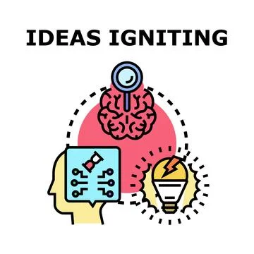 New ideas igniting creative thinking process and innovation 스톡 일러스트
