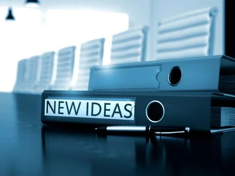 New Ideas on Office Folder. Blurred Image Stock Illustration
