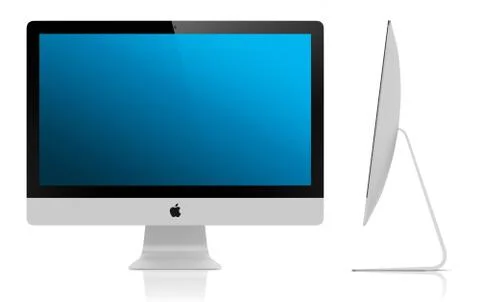 New imac super slim 5mm display Stock Illustration