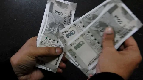 New Indian Currency Stock Footage 71137061