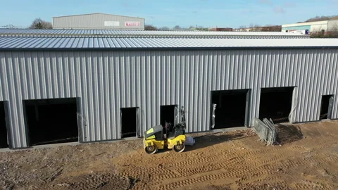 New Industrial unit construction Stock Footage 233214479