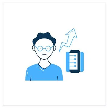 New information rate flat icon Illustrazione stock
