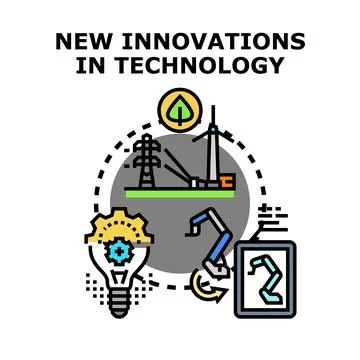 New innovations in technology development concept illustration Stock Illustration