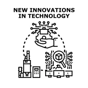 New innovations in technology development process 스톡 일러스트