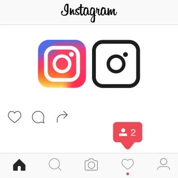 New interface of instagram Stock Illustration