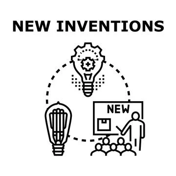 New inventions business idea development presentation concept Stock Illustration