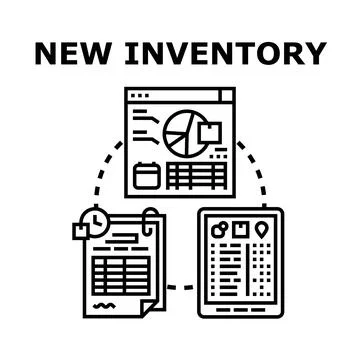 New inventory management digital system concept Stock Illustration