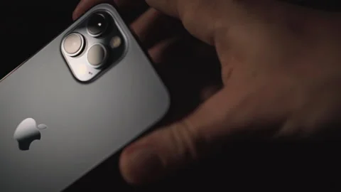 New iPhone 12 Pro Max 256GB Pacific Blue edition backside with three cameras Vidéo 145489060