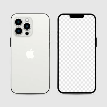 New iphone 13 pro silver color Stock Illustration