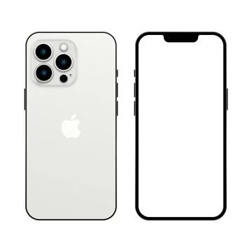 New iphone 13 pro silver color Stock Illustration