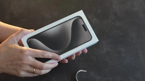 A new iPhone that is unpacked after purchase. Stock Footage 280921051