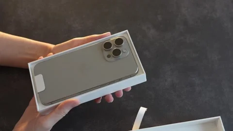 A new iPhone that is unpacked after purchase. Stock Footage 280921062