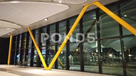 New Istanbul International Airport transfer corridor Stock Photos