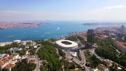New Istanbul Skyline Aerial Video Stock Footage