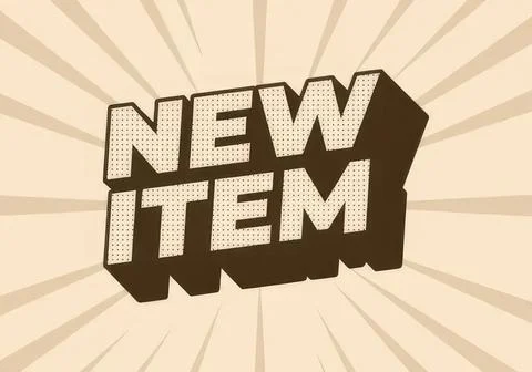 New item in comic book style with bold text and rays background Stock Illustration