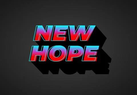 New item. Text effect in 3D look. Gradient blue red color. Dark background Stock Illustration