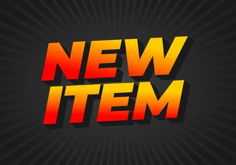 New item. Text effect in 3D style for print ad purpose Stock Illustration
