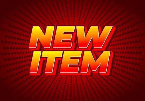 New item. Text effect in 3D style for print ad purpose Stock Illustration