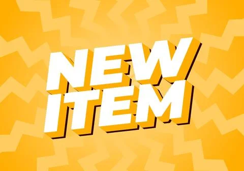 New item. Text effect in 3D style for print ad purpose Stock Illustration