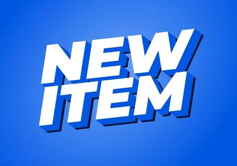 New item. Text effect in 3D style for print ad purpose Stock Illustration