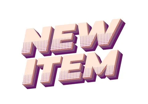 New item. Text effect in 3D style for print ad purpose Stock Illustration