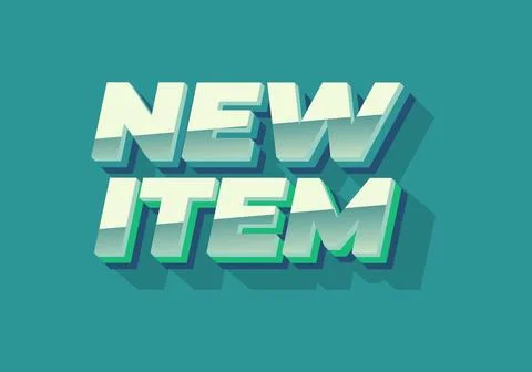 New item. Text effect in 3D style for print ad purpose Stock Illustration
