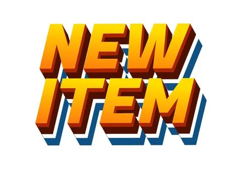 New item. Text effect in 3D style for print ad purpose Stock Illustration