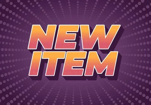 New item. Text effect in 3D style for print ad purpose Stock Illustration