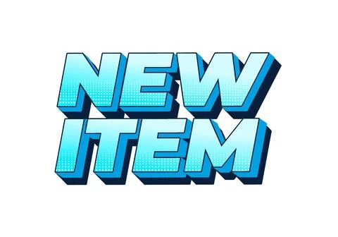 New item. Text effect in 3D style for print ad purpose Stock Illustration