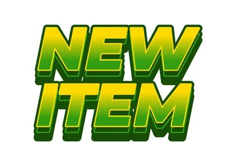New item. Text effect in 3D style for print ad purpose Stock Illustration