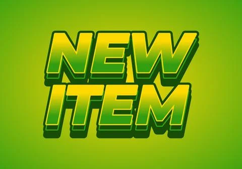 New item. Text effect in 3D style for print ad purpose Stock Illustration