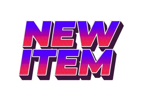 New item. Text effect in 3D style for print ad purpose Stock Illustration