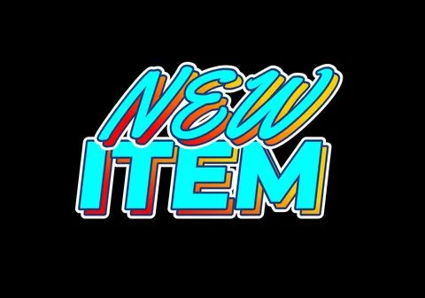 New item. text effect in blue color Illustrazione stock