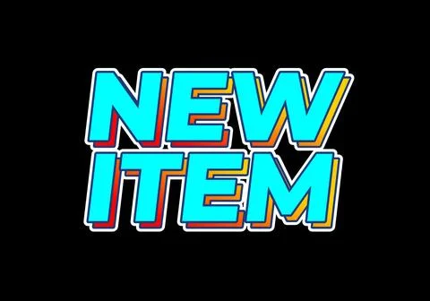 New item. text effect in blue color Illustrazione stock